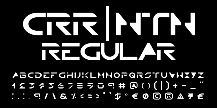 Przykład czcionki CRR NTN Regular